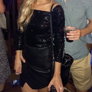 Black sequin bodysuit